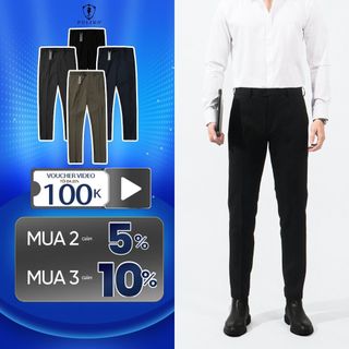 Quần âu nam,quần tây nam,quần dài nam Polido chất liệu cotton co giãn thoải mái dáng slimfit thời trang nam