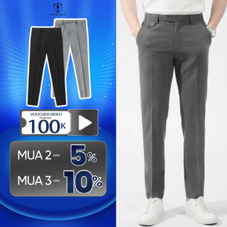 Quần âu nam,quần âu trơn Polido có chun điều chỉnh chất vải co giãn thoải mái kiểu dáng slimfit thời trang nam