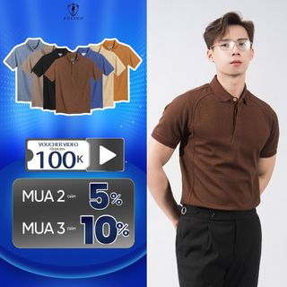 Áo polo nam trơn cộc tay Polido chất vải cotton hạn chế nhăn mềm mịn kiểu dáng slimfit thời trang nam