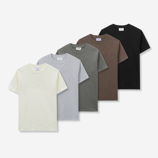 Áo thun nam HAFOS BASIC WAFFLE cổ tròn 5 màu vải Cotton cao cấp , Áo phông nam chuẩn form Menswear