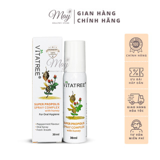 Xịt Keo Ong Vitatree Super Propolis Spray Complex With Honey Giảm Đau Rát Họng (30ml/Lọ)