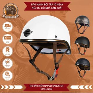 Mũ Bảo Hiểm Napoli Nửa Đầu [CHÍNH HÃNG][FREESHIP] - Nón Bảo Hiểm 1/2 Napoli GANGSTER STYLE N120