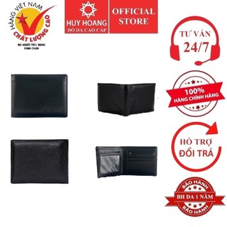 Bóp nam huy hoàng da bò màu đen hp2102