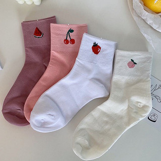 Tất nữ cao cổ hoa quả cute phong cách Hàn Quốc chất mịn TC01