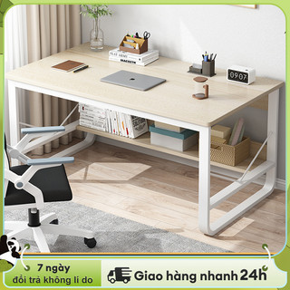 Woodland Bàn Làm Việc Chữ U, hoc tập gỗ bàn văn phong, mặt gỗ 1m2,1m thiết kế cá tính, chân sắt sơn tĩnh điện dày dặn