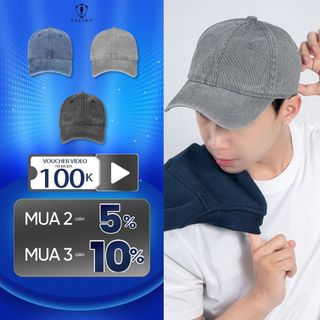 Nón, Mũ lưỡi trai trơn chất vải khaki  POLIDO thời trang nam trẻ trung menswear chất liệu thoáng khí thoải mái năng động