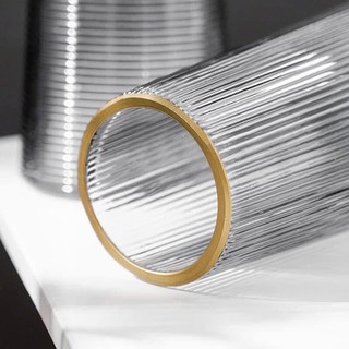 Bình hoa thủy tinh viền vàng, decor phòng ngủ và trang trí phòng khách cao cấp sang trọng