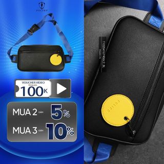 Túi đeo chéo nam Polido chất liệu cao cấp kiểu dáng basic nhỏ gọn thời trang nam