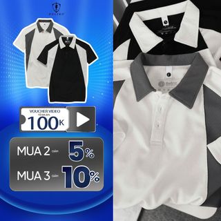 Áo polo nam POLIDO phối màu chất liệu cotton co giãn 4 chiều form slimfit hạn chế nhăn thoải mái vận động thời trang