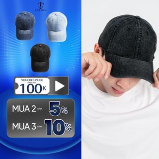 Nón, Mũ lưỡi trai Polido 3 màu chất liệu da bò phong cách tối giản bền màu vô cùng phù hợp để đội hằng ngày