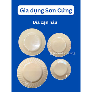 [ combo 5 cái] Tô chén dĩa melamine màu nâu