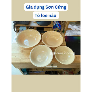 [ combo 5 cái] Tô chén dĩa melamine màu nâu