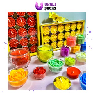 Nến bơ thực vật không khói, cháy 2h, 3h, 4h, 8h, 10h - Nến thắp sáng, cúng phật, thả hoa đăng -Upali Books
