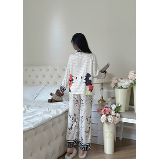 set đồ bộ pijama chuột chữ lụa xước