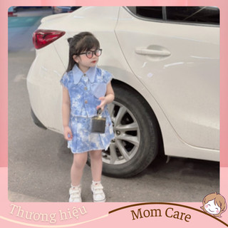 TT238 (8-35kg) Set bò loang áo sơ mi và chân váy kèm quần - MOMCARE