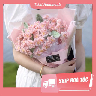 [Sẵn] Bó hoa lưu ly bằng len handmade làm quà tặng, Hoa lưu ly mini handmade có đủ màu quà tặng bạn bè người thân