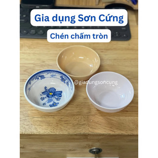 Set 10 Chén chấm tròn nhựa melamine, meka, chén nhỏ đựng nước chấm gia vị