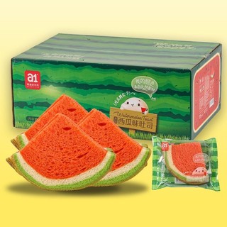 Bánh mì nướng dưa hấu bánh mì thanh long mềm bổ dưỡng nguyên hộp bánh sandwich vị dưa đỏ ăn sáng nổi tiếng đồ ăn nhẹ