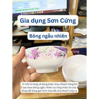 10 Chén cơm meka phíp ( bông ngẫu nhiên). Chén cơm nhựa nâu, trắng melamine các mẫu