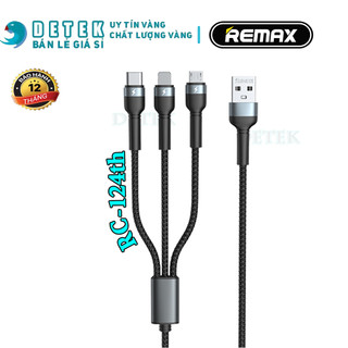 Cáp sạc điện thoại đa năng 3 in 1 Jany Series Remax RC-124th