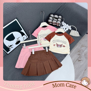 TT395 Set áo kèm chân váy xếp ly KUROMI - MOMCARE