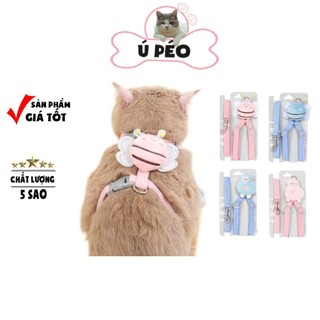 Dây Dắt Chó Mèo Đi Dạo Hình Ong Dễ Thương | Bộ Yếm Dắt Thú Cưng Đi Dạo