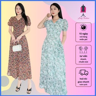 [HCM] Đầm maxi hoa nhí Vol hàn dễ thương D093 - Lady Fashion - Khánh Linh Style