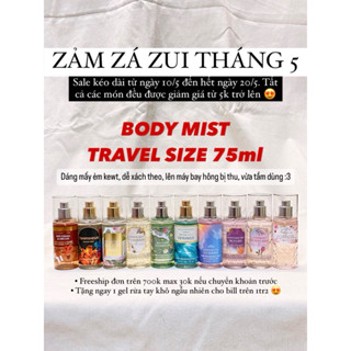 (bbw_kath) 53 mùi: Xịt thơm - Body mist size du lịch travel 75ml chính hãng Bath & Body Works