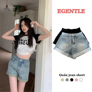 Quần short jean tôn dáng, quần đùi jean cạp cao dễ phối đồ egentlehanoi