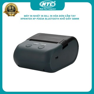 Máy in nhiệt cầm tay bluetooth Xprinter XP-P203A dùng pin sạc - chuyên in decal, in tem nhãn, in bill, in đơn hàng
