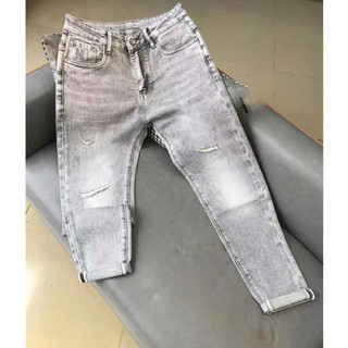 quần bò jean nam dài xám rách cào nhẹ đẹp,chất jean dày co giãn tốt chuẩn form tôn dáng kaystore