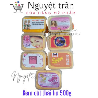 Kem cốt thái lan hũ 500g rỉ dầu vàng trắng da body đủ mẫu