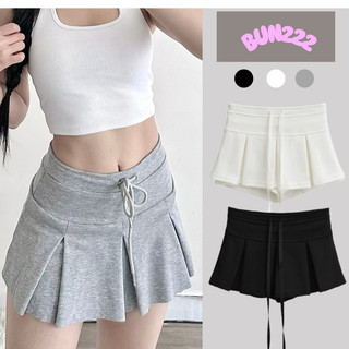 Chân váy xoè xếp li lưng cao rút dây Chân váy xoè xếp ly nữ lưng cao thun lạnh hàn quốc phong cách BUN222