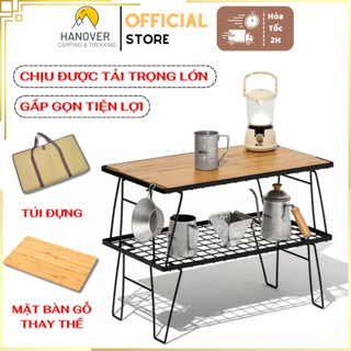 Bàn Cắm Trại Mặt Sắt Chống Gỉ Cao Cấp Gấp Gọn Chắc Chắn, Bàn Dã Ngoại Đa Năng Tiện Lợi Dễ Lắp Đặt