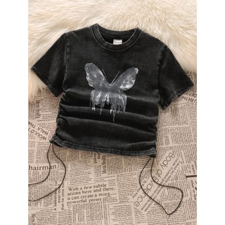 Áo thun thời trang nbot áo baby tee rút dây in hinh vintage ulzzang 100% cotton-y1170 20240518