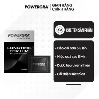 Khăn lau mini đa năng Powergra Wet Wipes - Hộp 10 cái