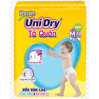 Tã quần siêu thoáng unidry m74 l68 xl68 xxl68