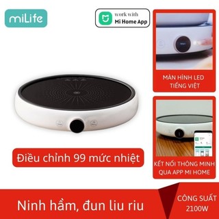 Bếp từ thông minh xiaomi milife 99 mức nhiệt, kết nối app mihome,hẹn giờ, màn hình oled