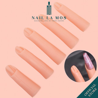 Bộ 5 ngón tay giả silicon thực hành nail - Set 5 ngón tay giả cho học viên nail luyện tập dũa form móng, đắp bột sơn gel