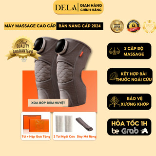 Máy massage đầu gối DELADEP đai đeo mát xa ngải cứu làm nóng nhanh trong 3s giảm đau nhức gối bả vai cánh tay MDG01 