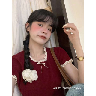 Áo Len Mỏng Ren Cổ Tay 50106