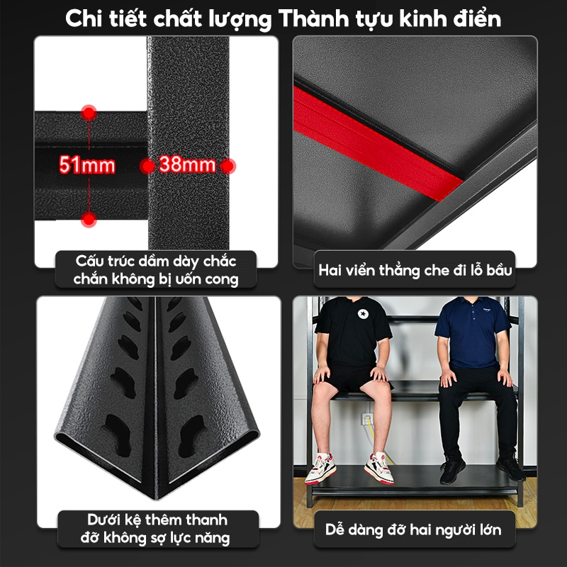 BMZAR Kệ sắt đa năng Kệ để đồ Tấm dày Kệ sắt đựng đồ Tải Trọng🔥 500KG🔥Kệ sắt v lỗ | BigBuy360 - bigbuy360.vn