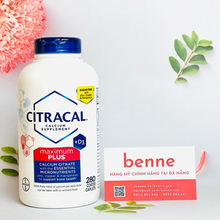 Viên uống bổ sung canxi CITRACAL Maximum Calcium Citrate 280 viên của Mỹ