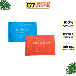(A5 dày 100 tờ) Quyển phiếu thu, phiếu chi, phiếu xuất kho, phiếu nhập kho có rãnh xé
