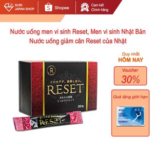 Reset nhật, Nước uống men vi sinh Reset, Men vi sinh nhật bản, Nước uống giảm cân Reset của Nhật ( 30 gói / hộp ).