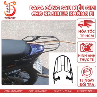 Cảng Kiểu Givi Xe Sirius Đen Sơn Tĩnh Điện Ba ga Baga Sau Tay Dắt Nắm Xách Sau Si rút Cản Gi vi
