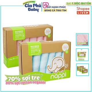 Khăn sữa Nappi chính hãng ( hộp 6 khăn) hàng chính hãng đảm bảo chất lượng