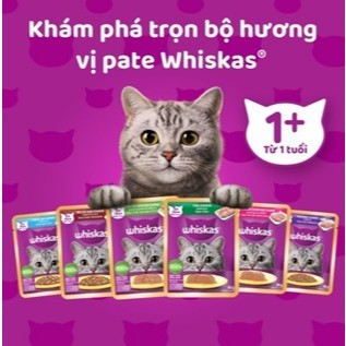 Pate cho mèo Whiskas đủ vị 80g