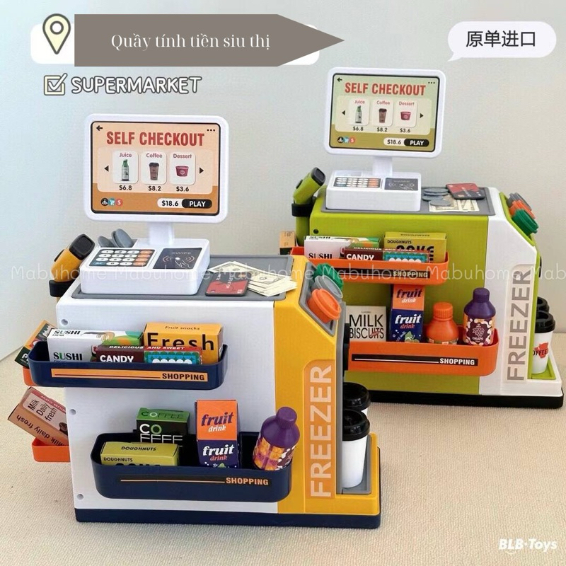 Bộ đồ chơi thu ngân siêu thị cho bé
