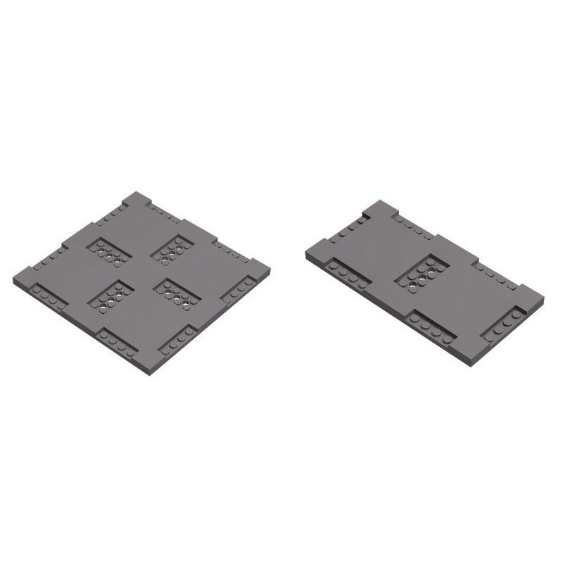 Một Tấm Gạch Kích Thước 8x16 16x16 Trơn Với Các Vệt Lõm 1x4 và 2x4 - Phụ Kiện Đồ Chơi Lắp Ráp Tương 